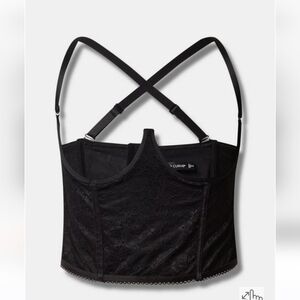 🆕️BUSTIER- BLACK LACE BUSTIER WITH OPEN BUST